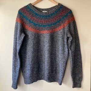 Madewell Wallace Inverse Fairisle Wool Pullover Sweater, large